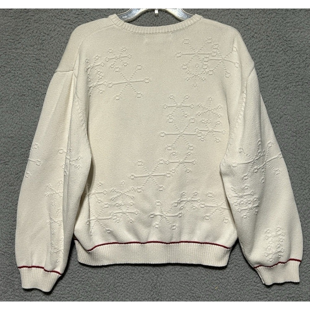 Vintage Cabela White Crew Neck Sweater Festive Snowman Sz XL Christmas Ugly G113 - Picture 10 of 10